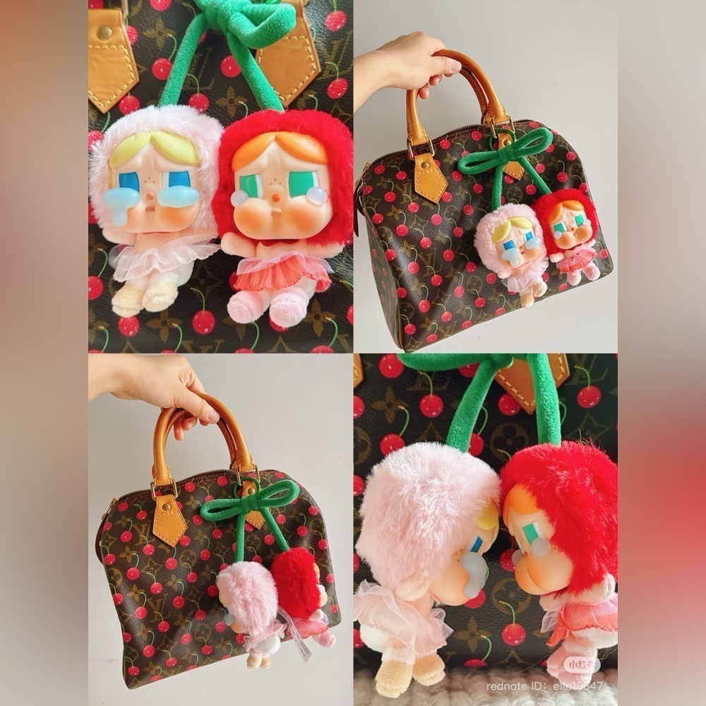 [NEW] POP MART CRYBABY Crying For Love Plush Hanging Card Love You Cherry Much